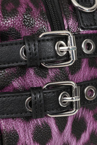 Hexy Glam Pur Leopard Handbag