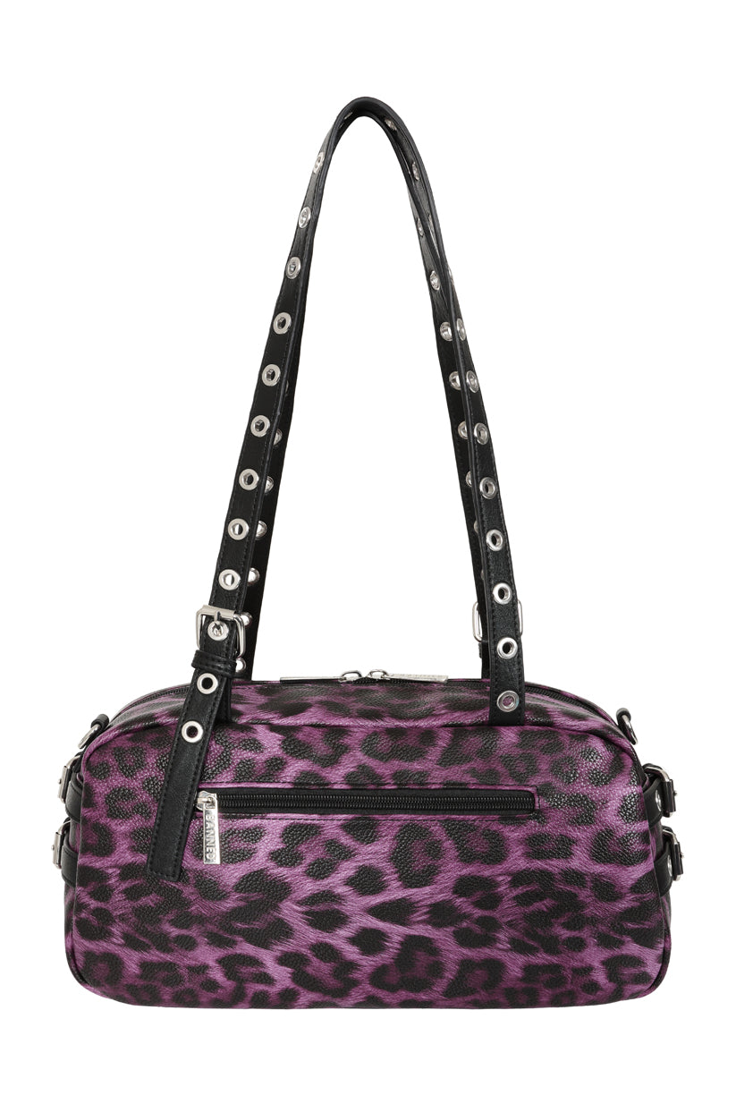 Hexy Glam Pur Leopard Handbag