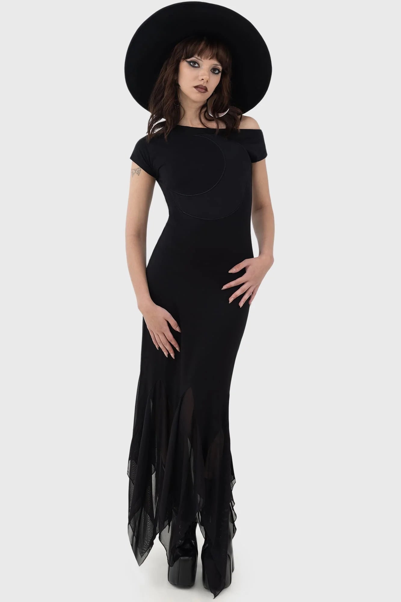 knee length dresses for ladies Hollow Night Maxi Dress