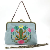 Frog in Lily Pond KissLock Bag