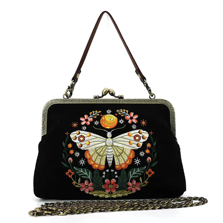 Luna Butterfly Kisslock-Black