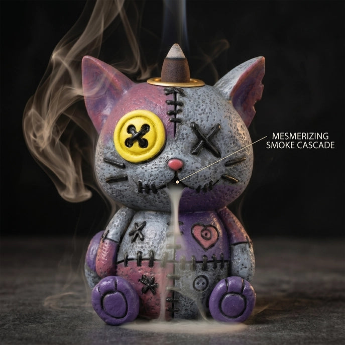 Incense Burner- Cat Voodoo Back