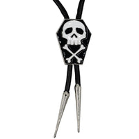 Bolo Tie Coffin Skull Bones