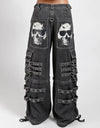 Devil Skull Blk Denim