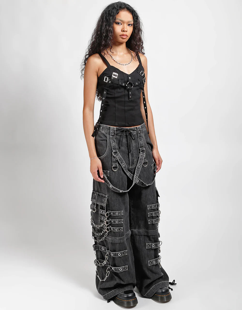 Devil Skull Blk Denim