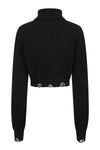 Black Elysia High Neck Sweater