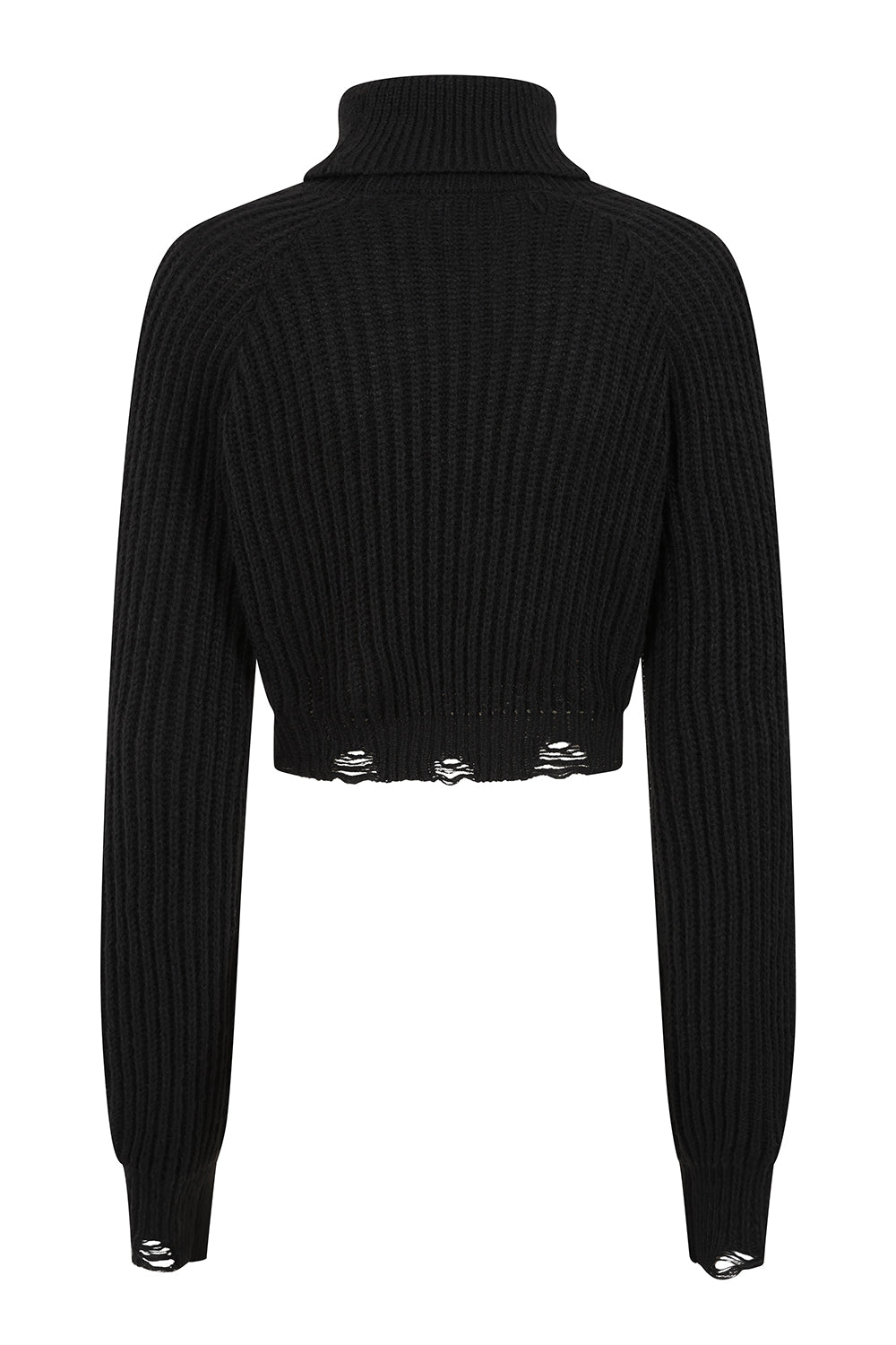 Black Elysia High Neck Sweater