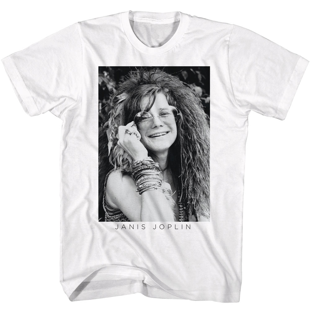 Janis Joplin BW Glasses