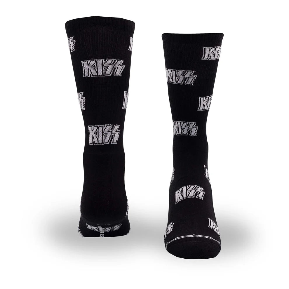 Kiss All Over Logo Crew Sock