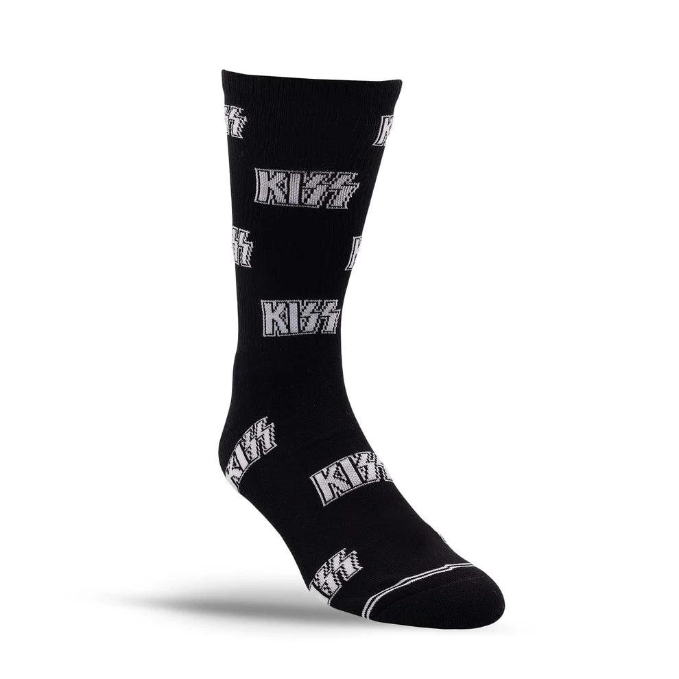 Kiss All Over Logo Crew Sock