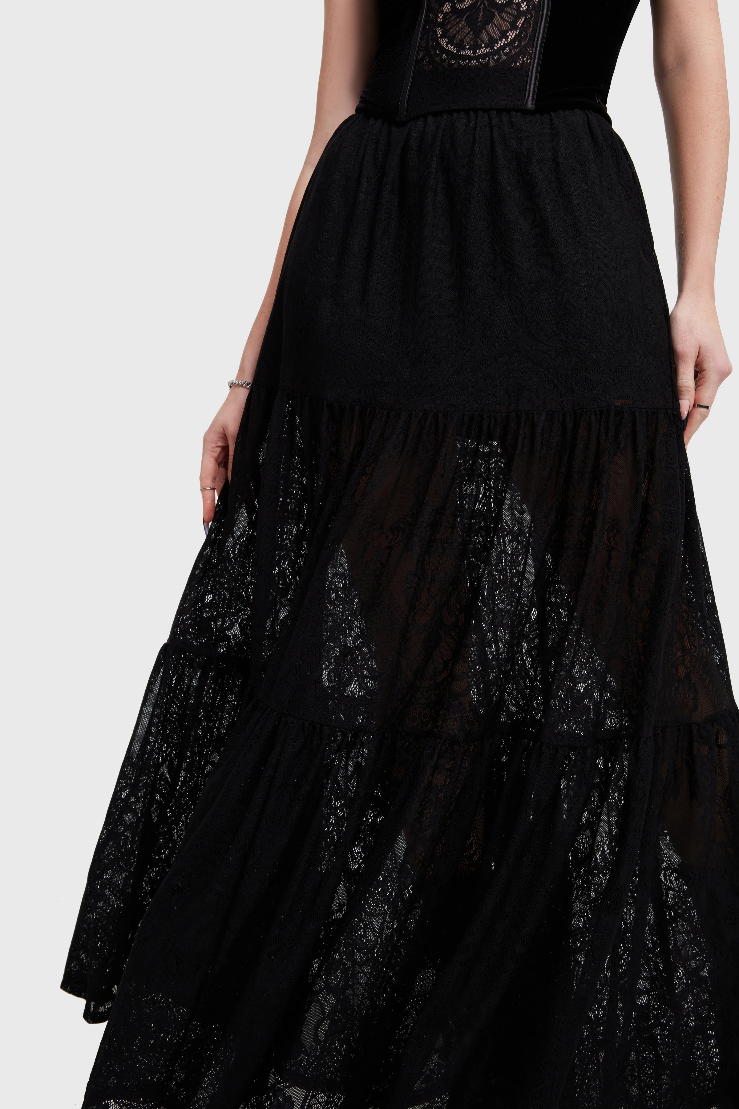 Kiss of Night Maxi Skirt