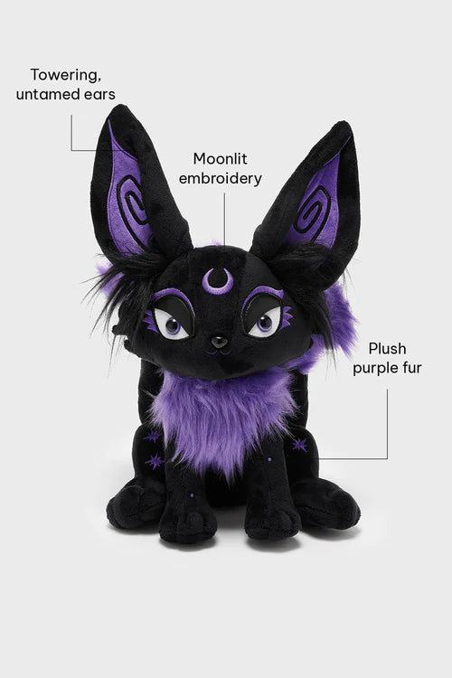 Kitsune Plush Blk/Purple