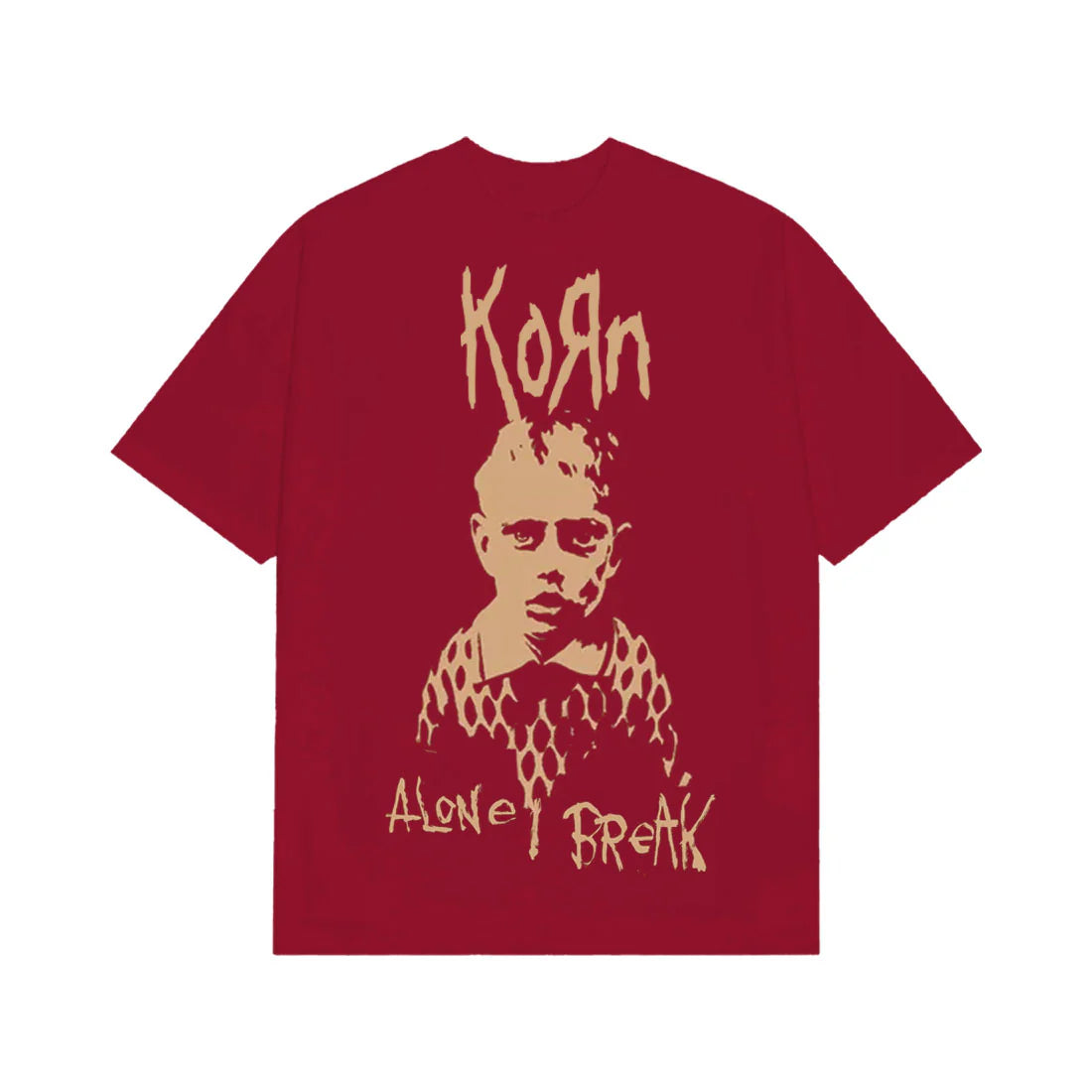 Korn All Alone I Break Red T