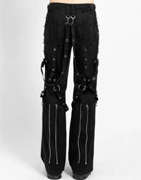 Ladies Black Multi Eyelet Pant