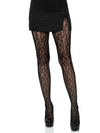 Leopard Net Tights Black