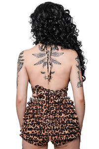 Leopard O-Ring Halter Top