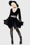Lester Velvet Blue Mini Skirt
