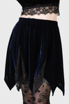 Lester Velvet Blue Mini Skirt