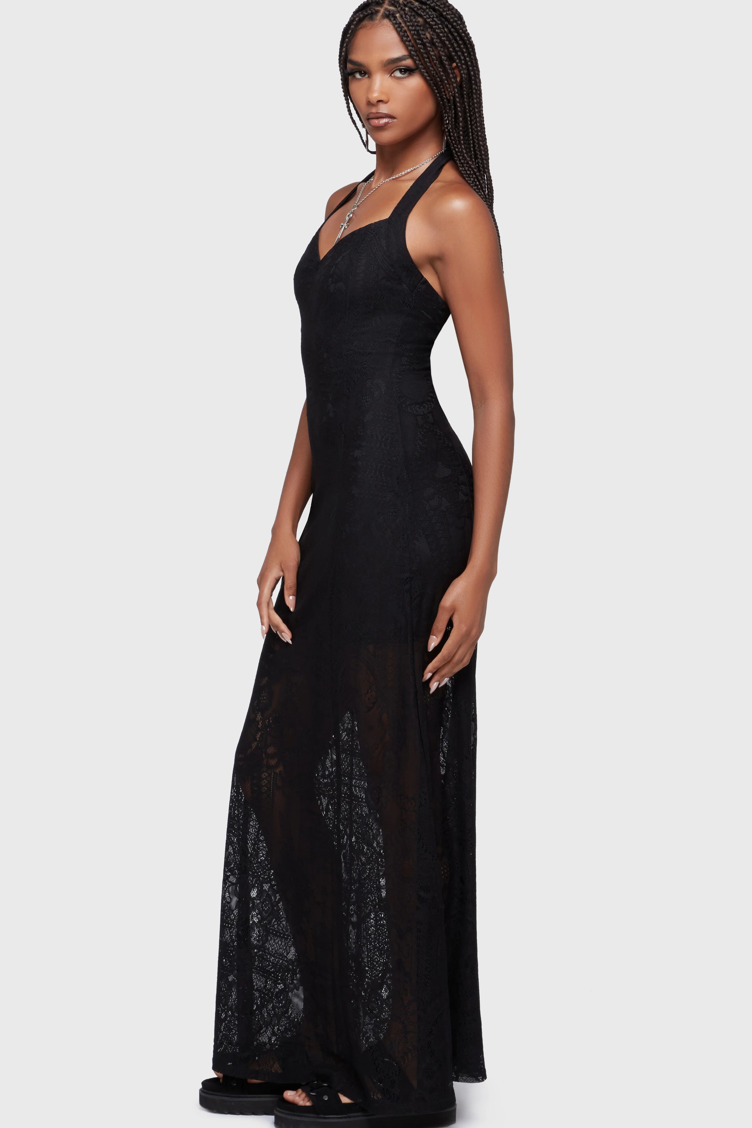 Lilith's Garden Maxi Dress Blk