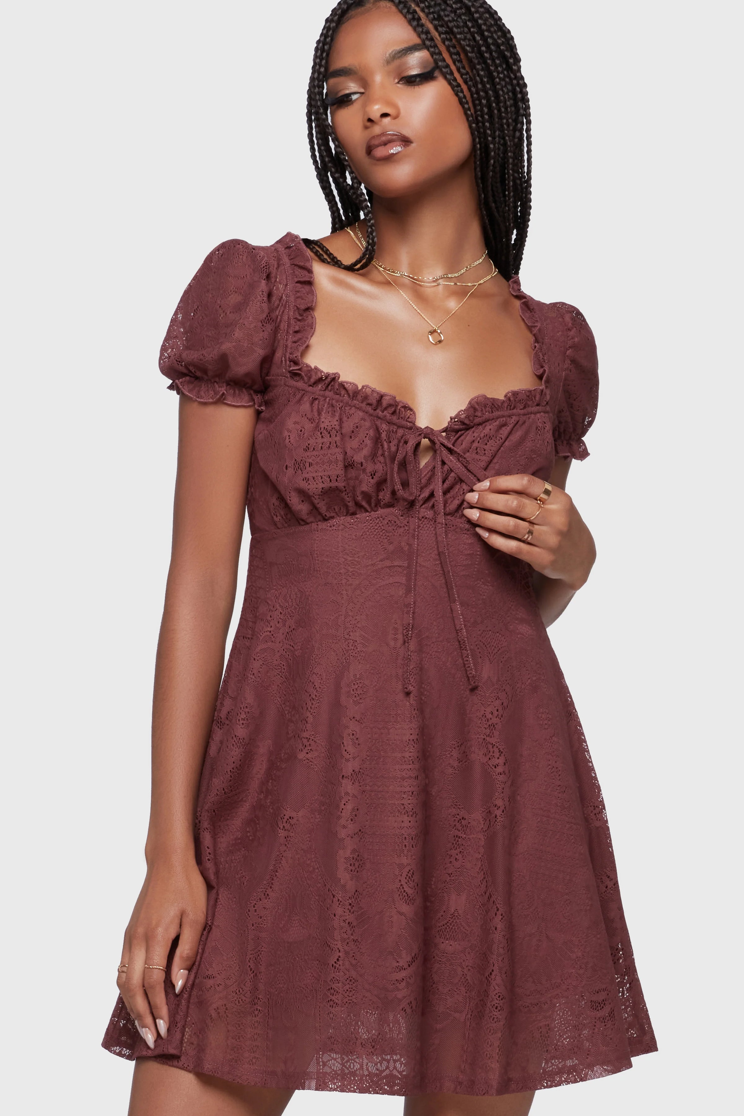 Lilith's Garden Mini Dress Bur