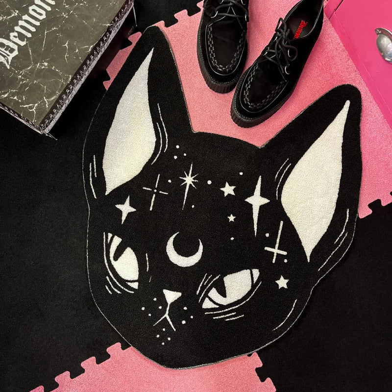 Loll3 Black Cat Shaped Rug