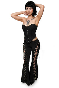 Low Rise Alice Lace Up Flares