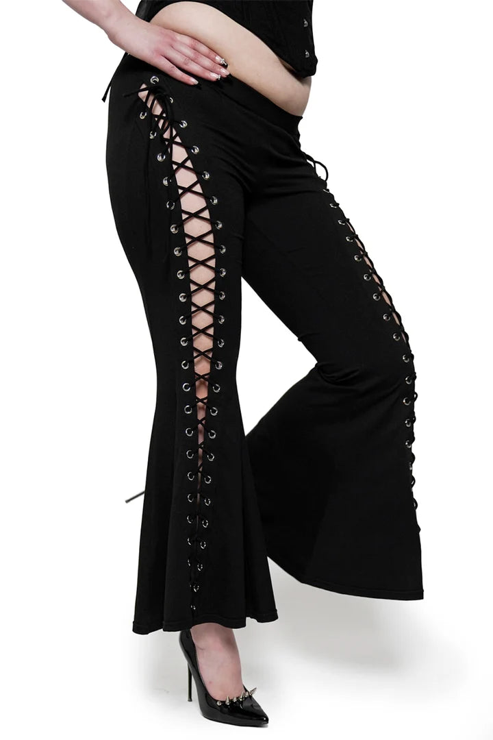 Low Rise Alice Lace Up Flares