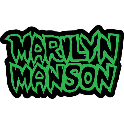 Marilyn Manson Green Logo Sticker