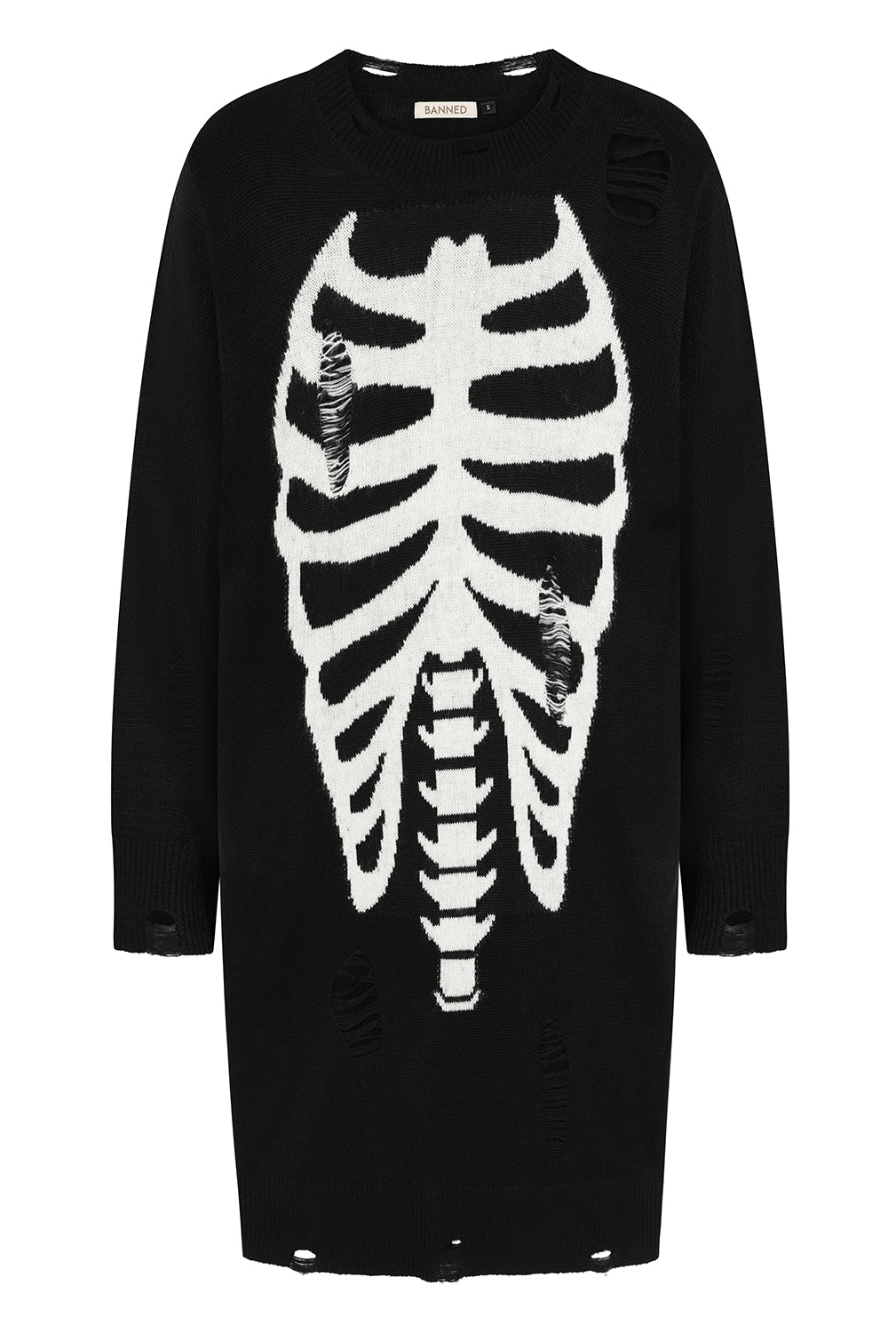 Melinoe Knit Dress Blk/Wht
