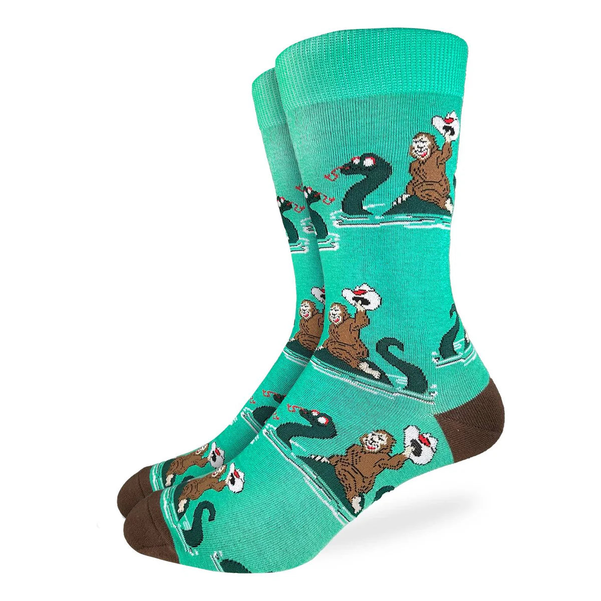 Men's Bigfoot Riding Loch Ness