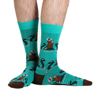 Men's Bigfoot Riding Loch Ness