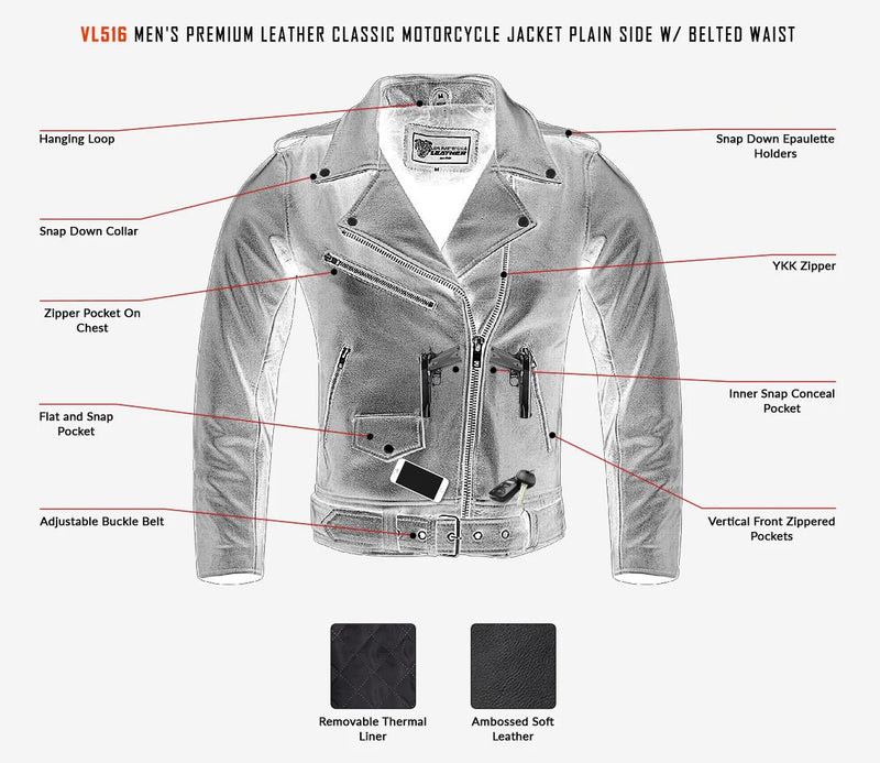 Men's Premium Motorcyle Jacket