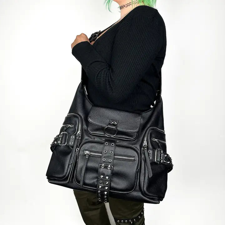 Moto Utility Hobo Bag