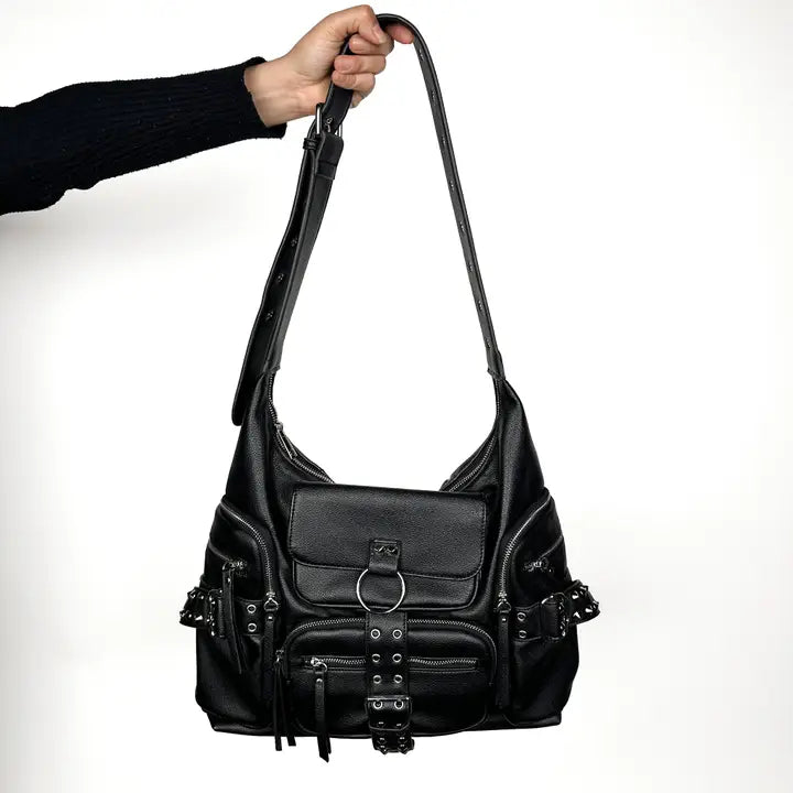 Moto Utility Hobo Bag