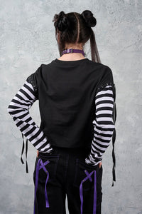 My Heart Hacker Top Blk/Wht