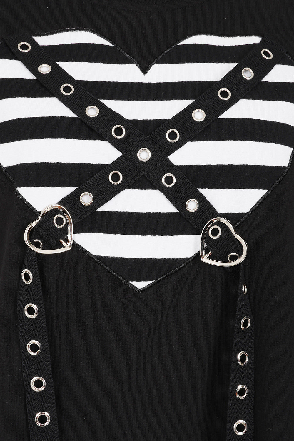 My Heart Hacker Top Blk/Wht