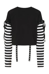 My Heart Hacker Top Blk/Wht