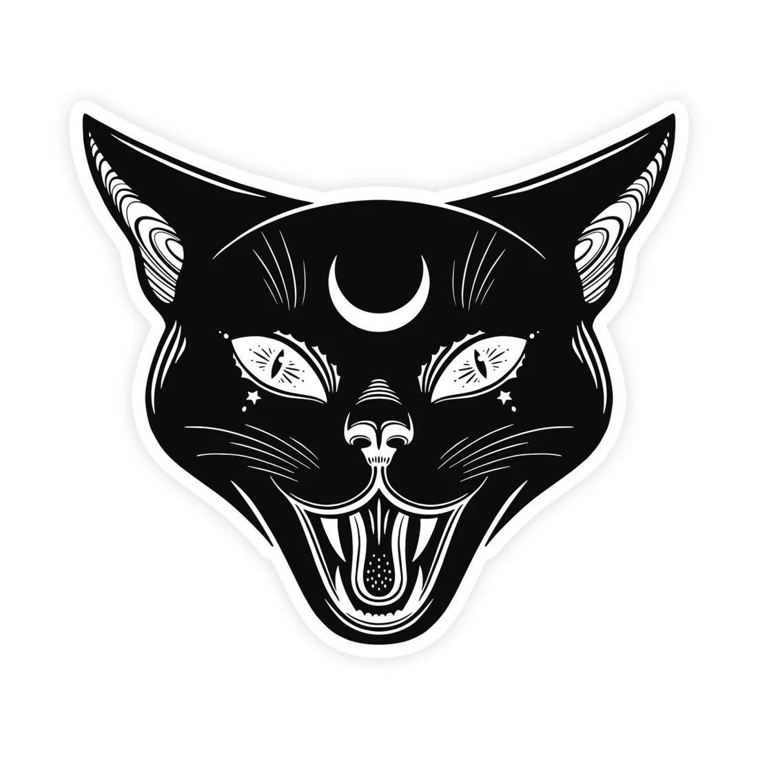 Mystic cat Moon Occult Sticker