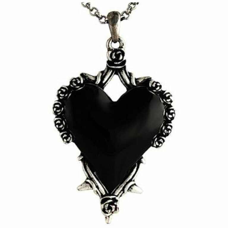 NK-Black Heart w/roses & thorns
