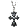 NK-Gothic Solid Cross w/clr gem