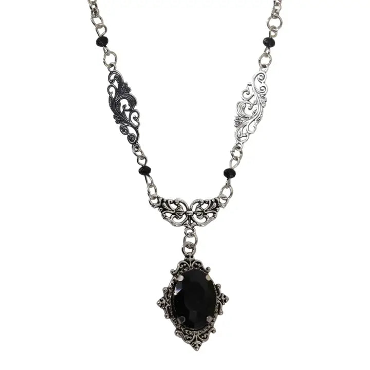 NK-Vintage Blk Onyx Pendant