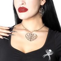 Necklace-Web Heart