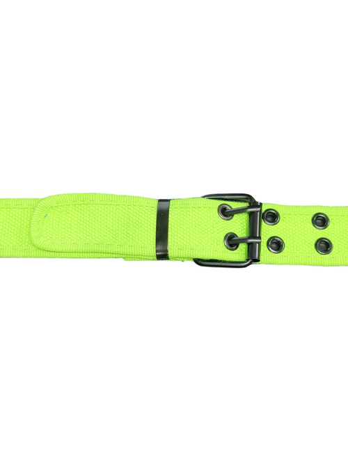 Neon Green Fabric Grommet Belt