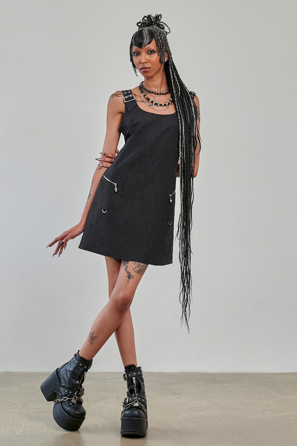 No Rules Blk Buckle Dress