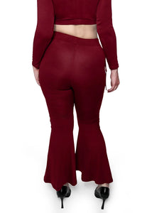 Oxblood Alice Flare Pants