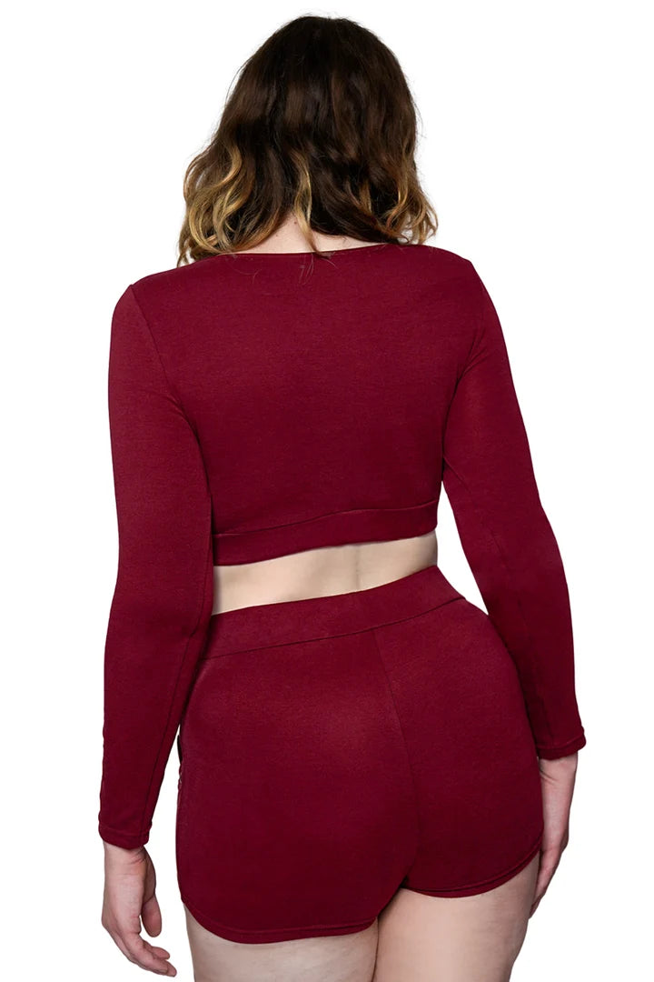 Oxblood Alice Long Sleeve Top