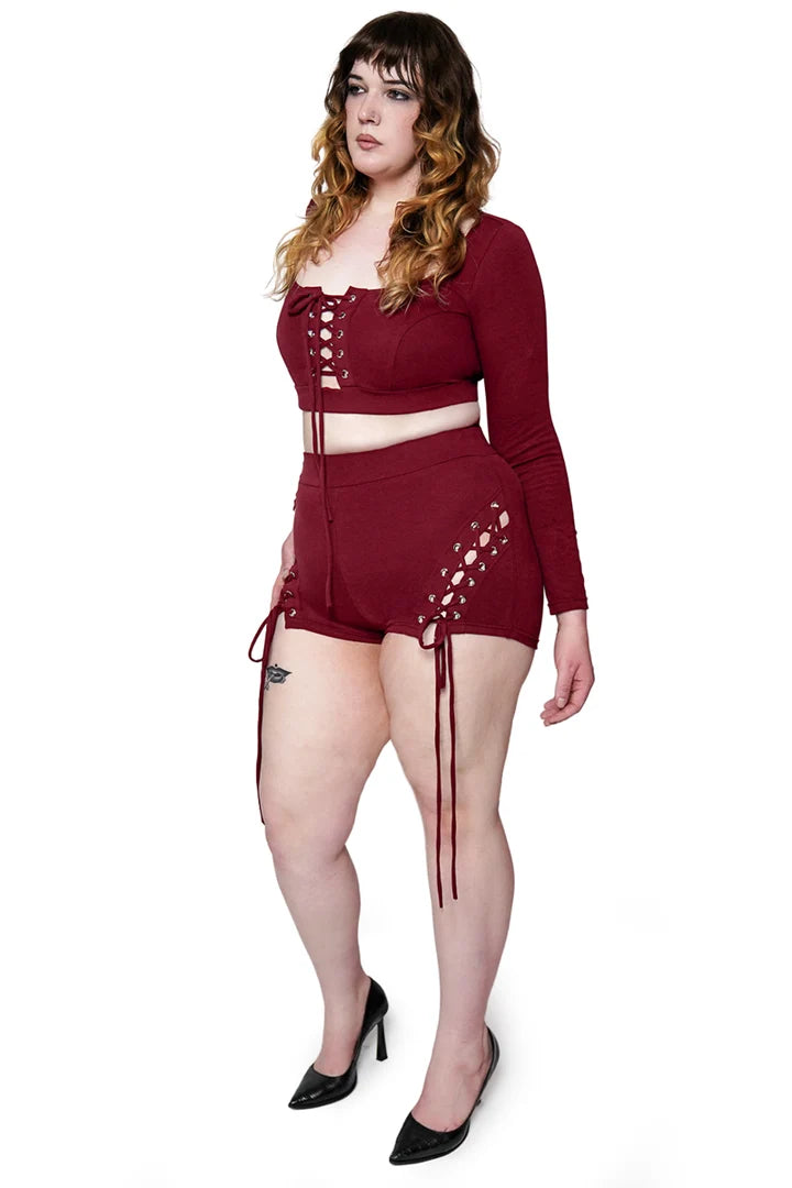 Oxblood Alice Long Sleeve Top