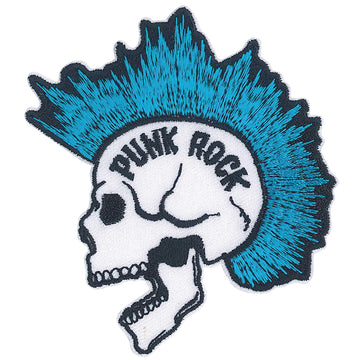 Punk Rock Mohawk Skull