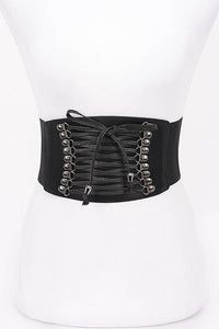 Antique Style Corset Belt Black