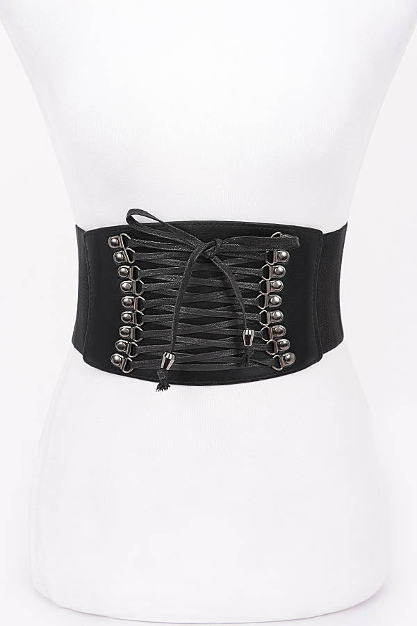 Antique Style Corset Belt Black